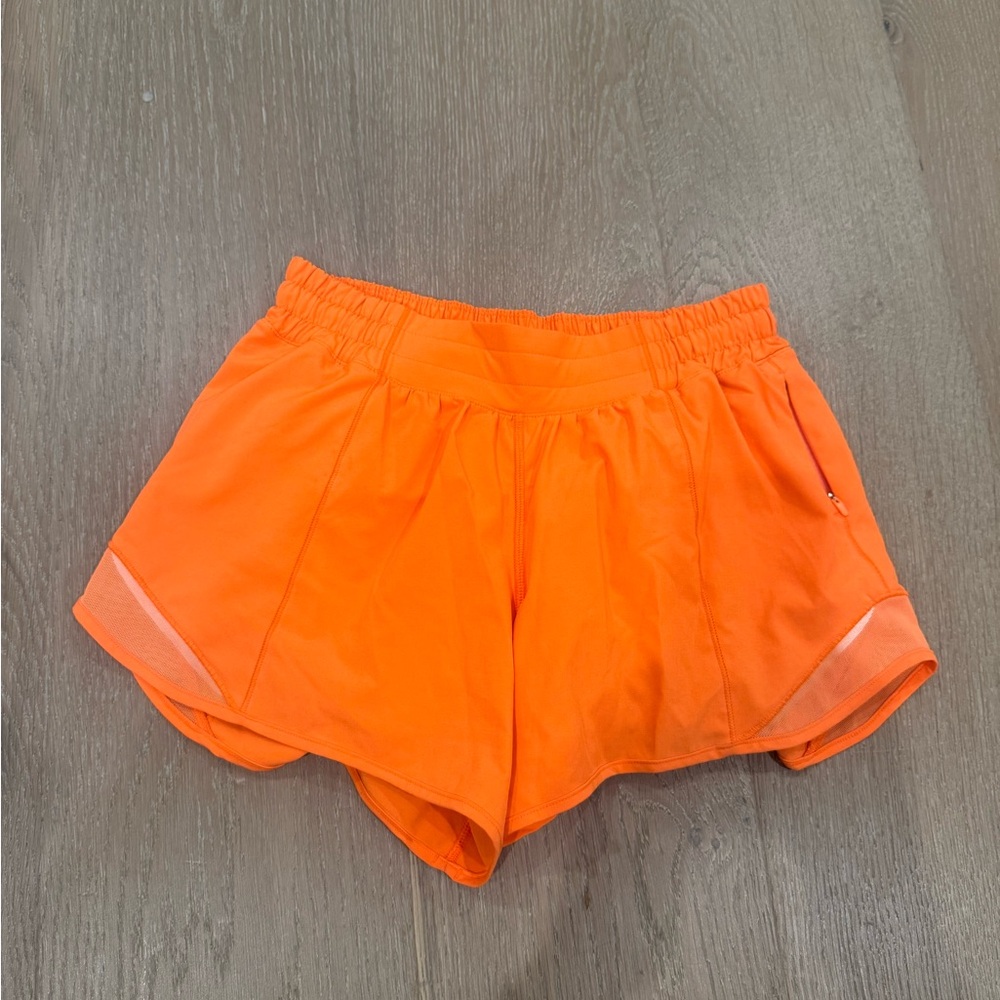 lululemon athletica Hotty Hot Bright Orange Athletic Shorts